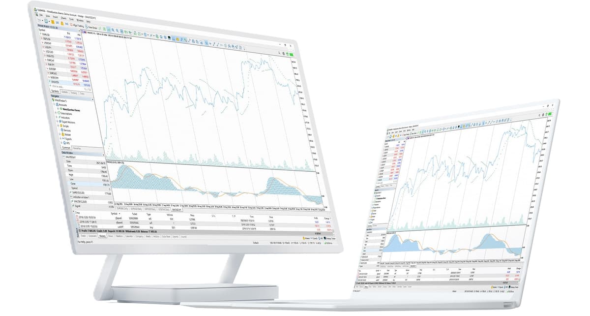 MetaTrader 5 desktop interface for currency trading