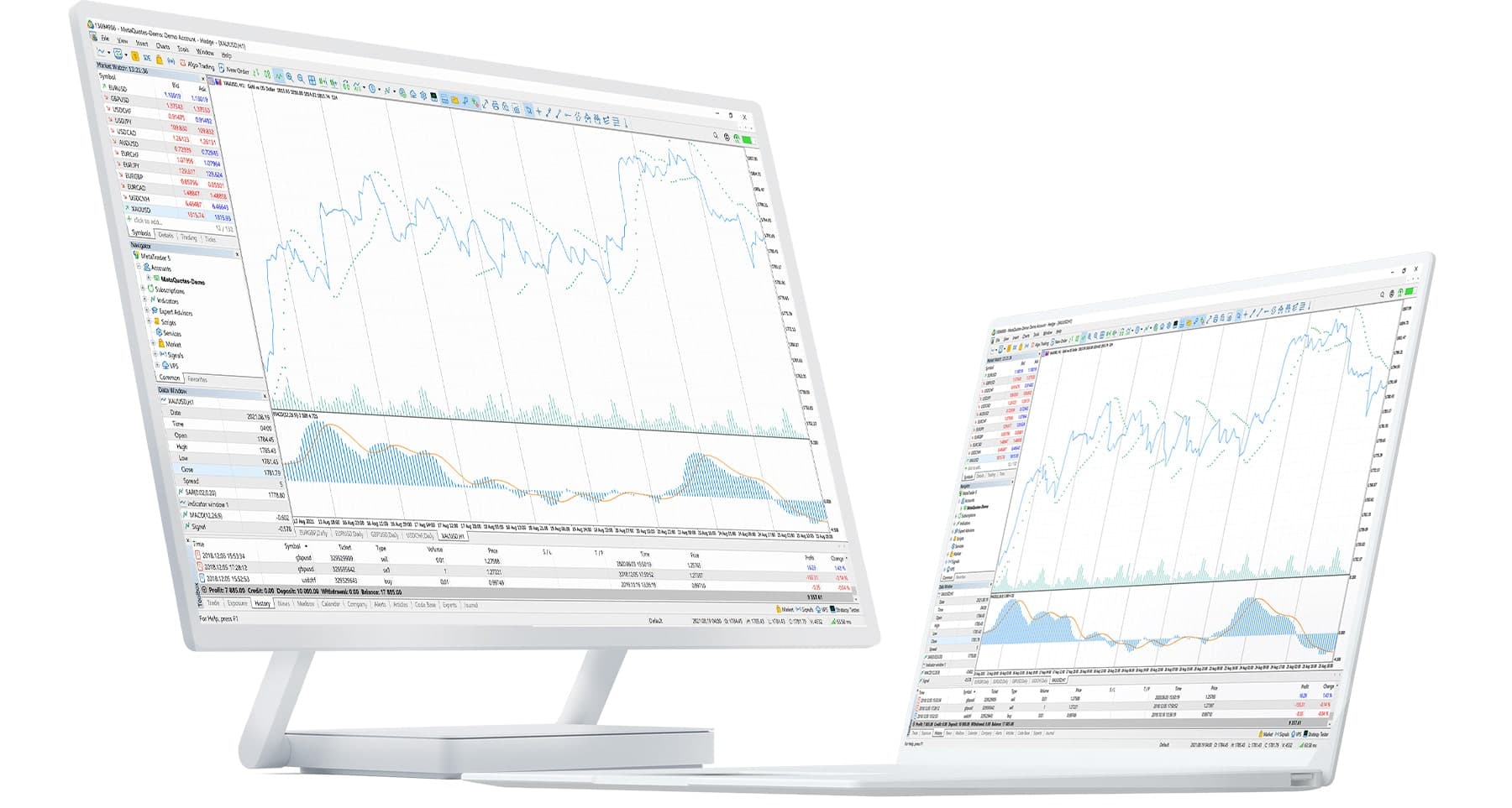 MetaTrader 5 desktop interface for negative balance protection